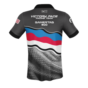 Victory Pace Racing Polo Button Neck