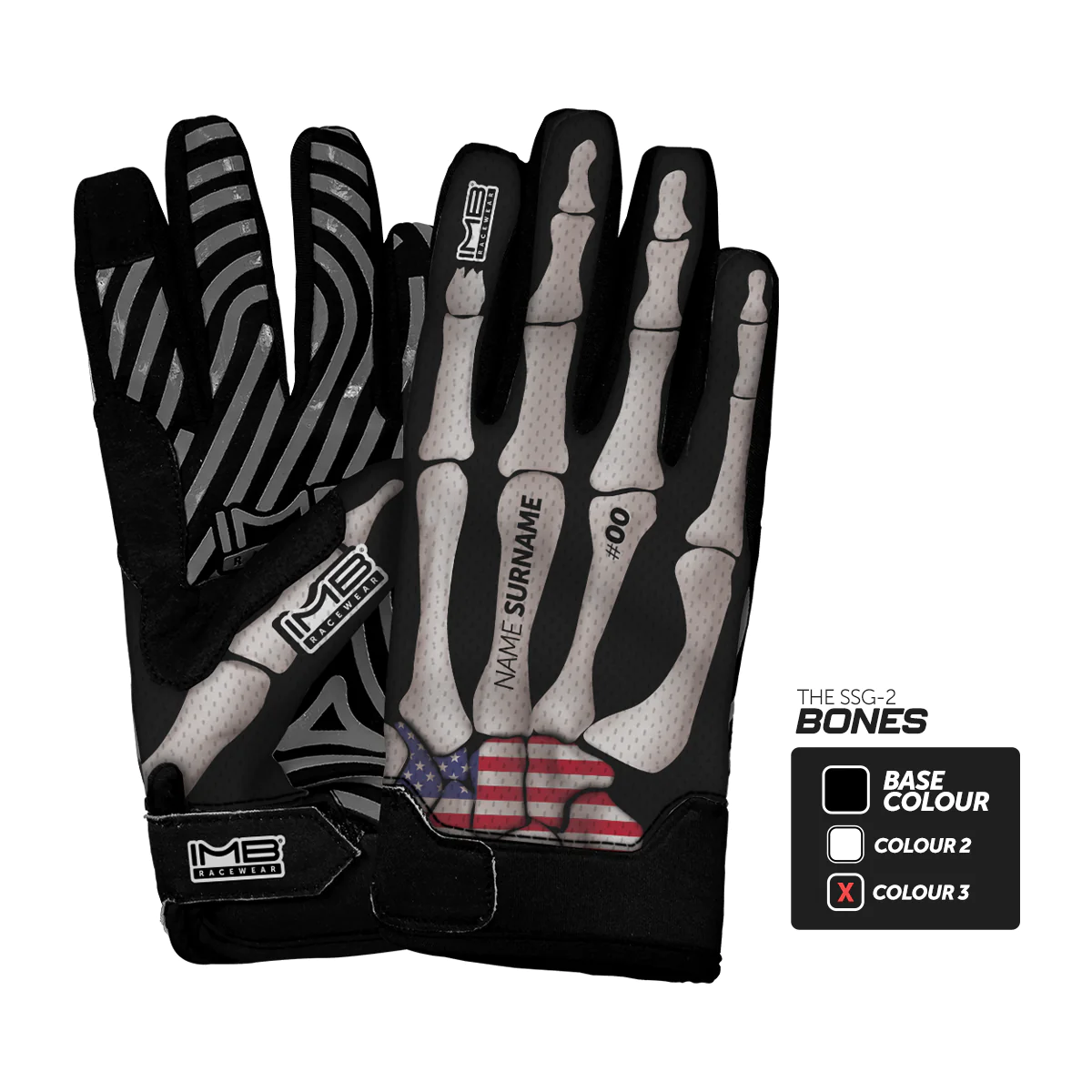 The Bones SSG-2 Short Sim Racing Gloves
